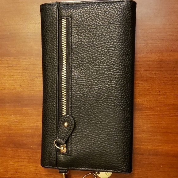 Steve Madden Wristlet Wallet Black Faux Leather EUC - Picture 3 of 12